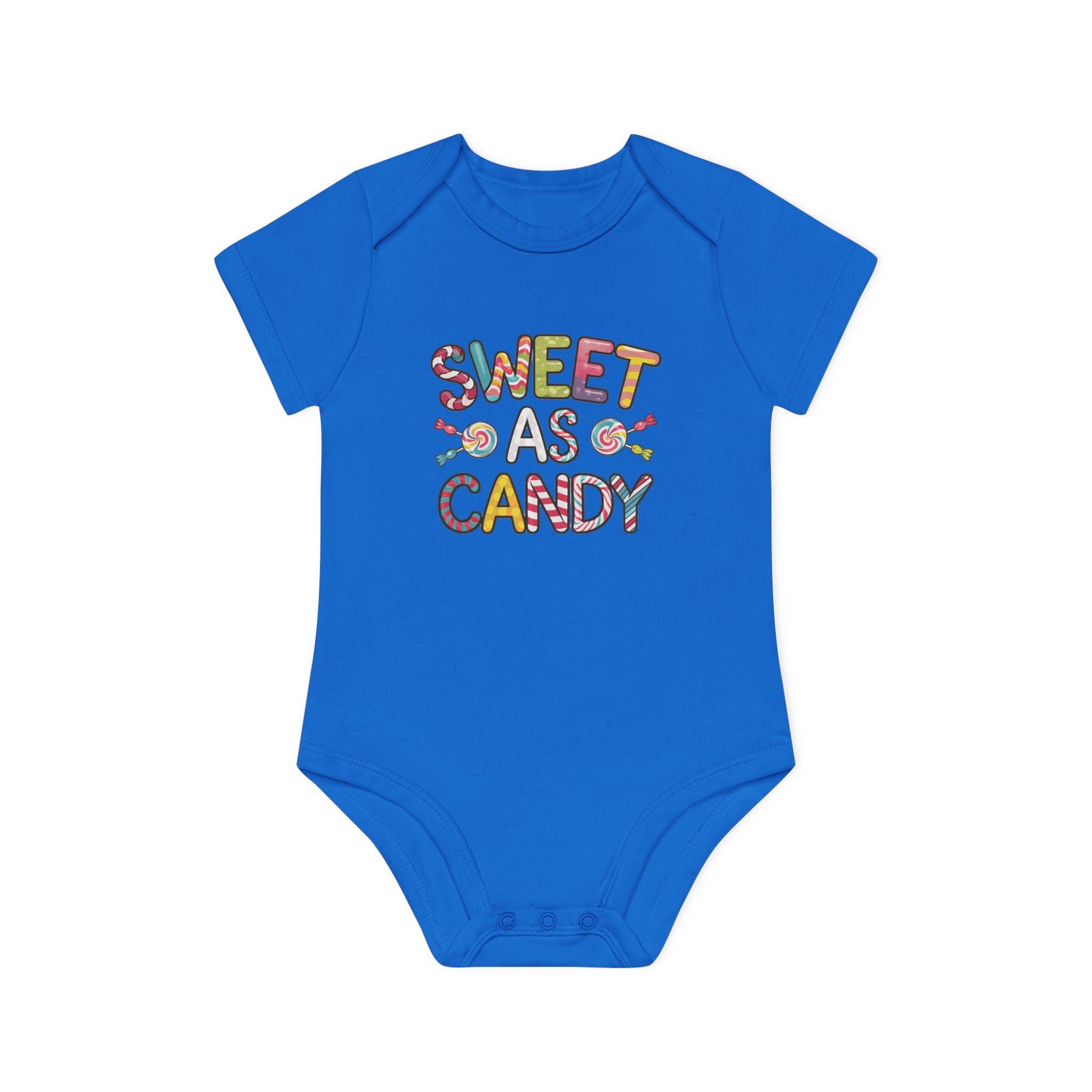 "Sweet as candy" Baby Organic Short Sleeve Bodysuit