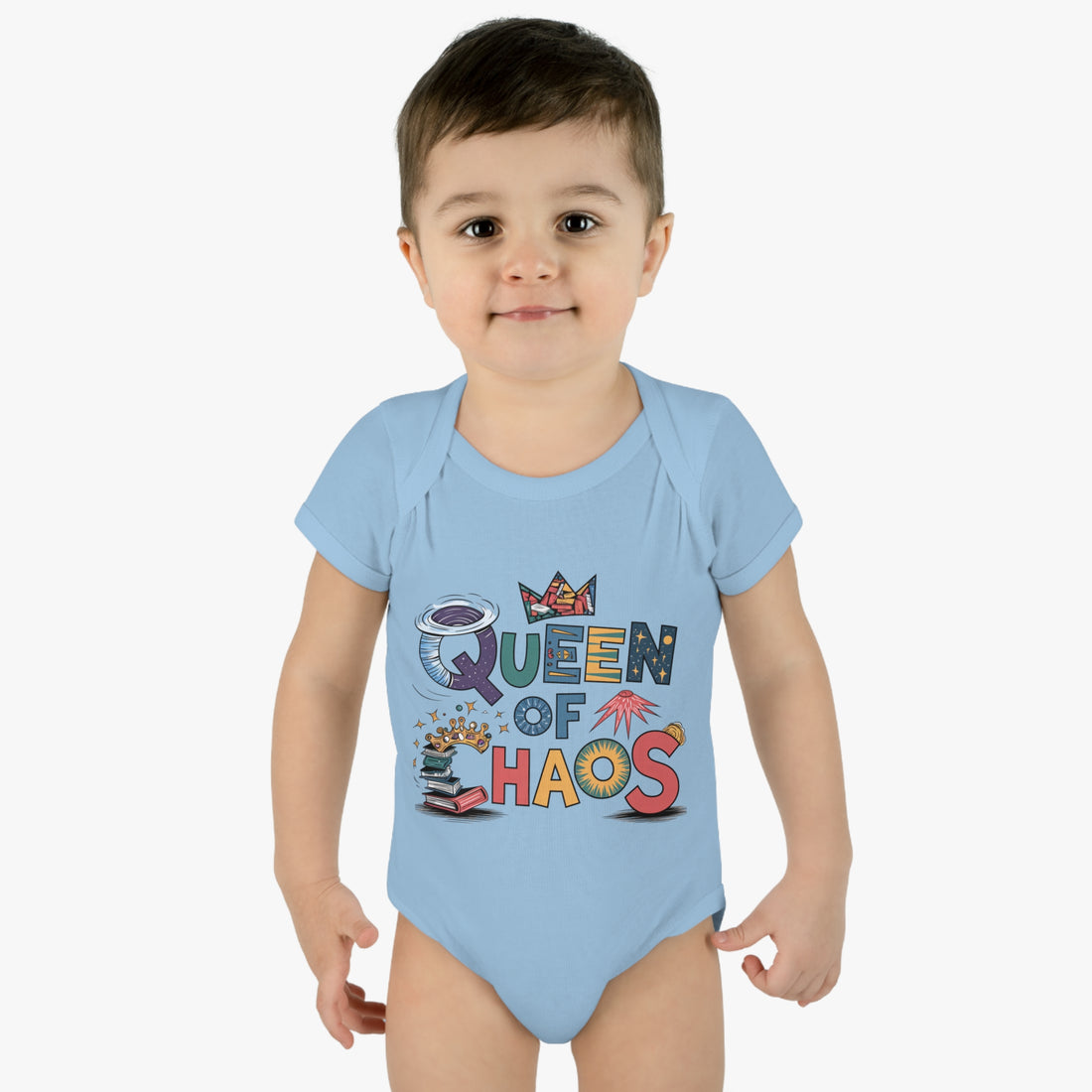 "Queen of chaos" Infant Baby Rib Bodysuit