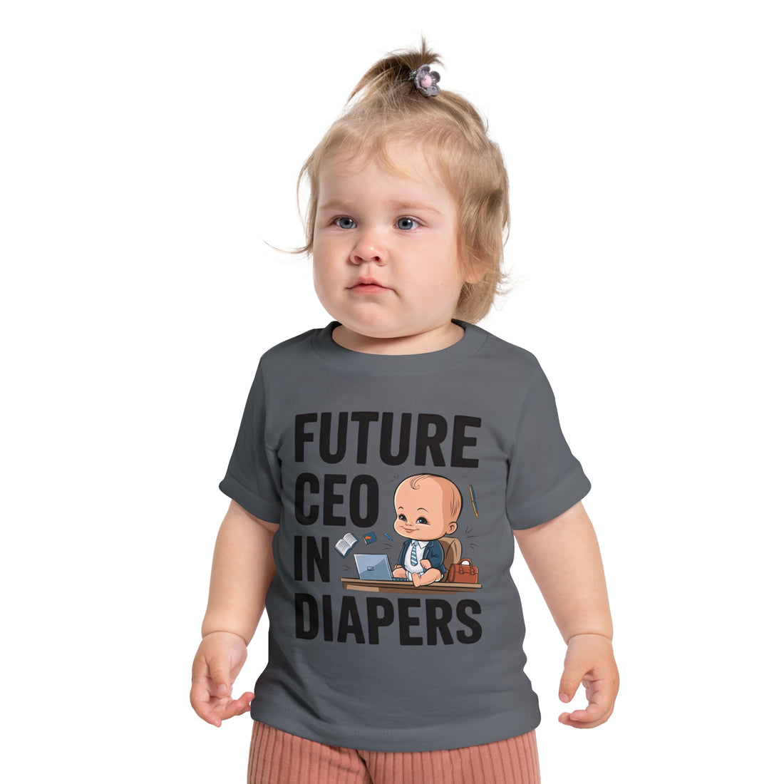 "Future CEO in diapers" Baby Short Sleeve T-Shirt