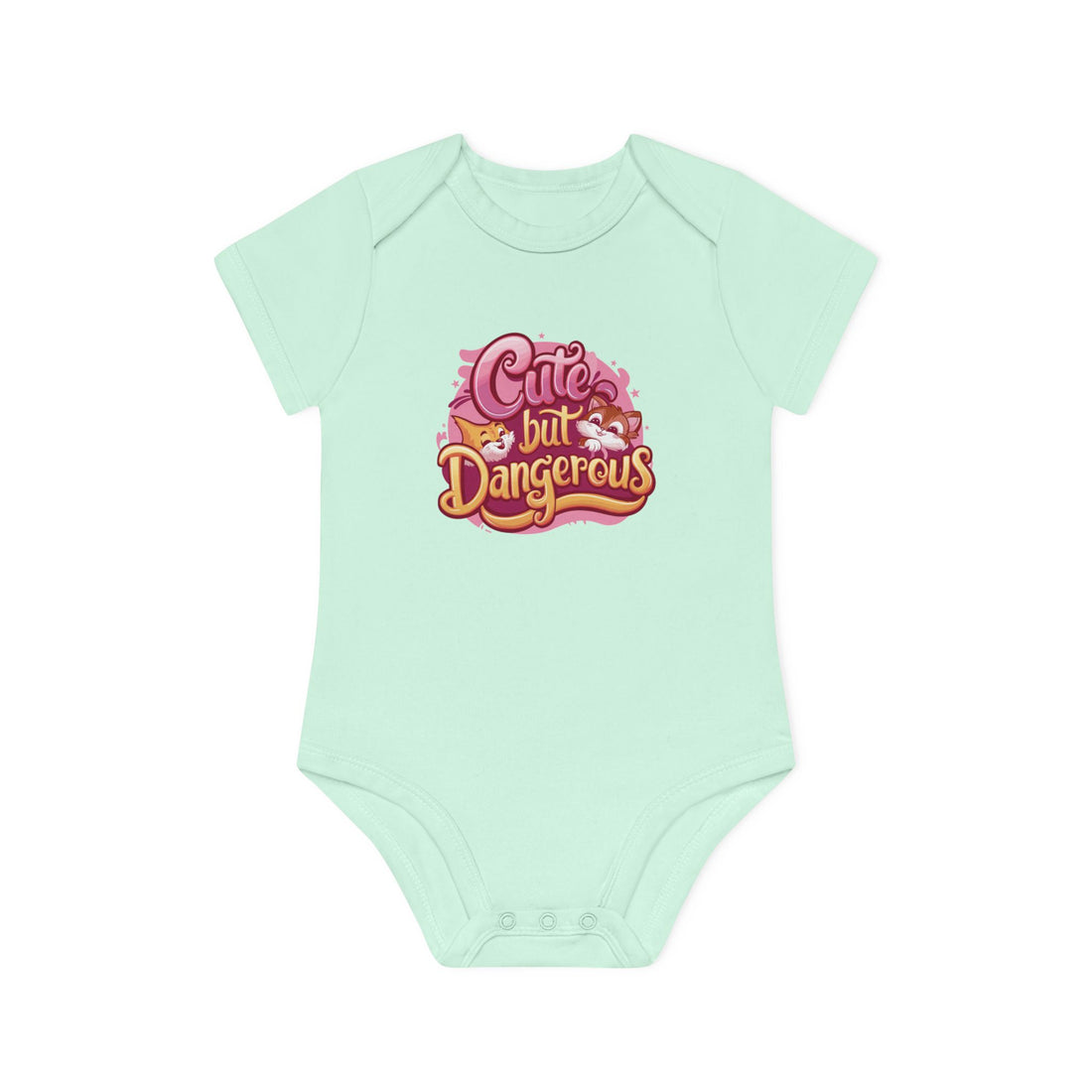 "Cute but dangerous" Baby Organic Short Sleeve Bodysuit