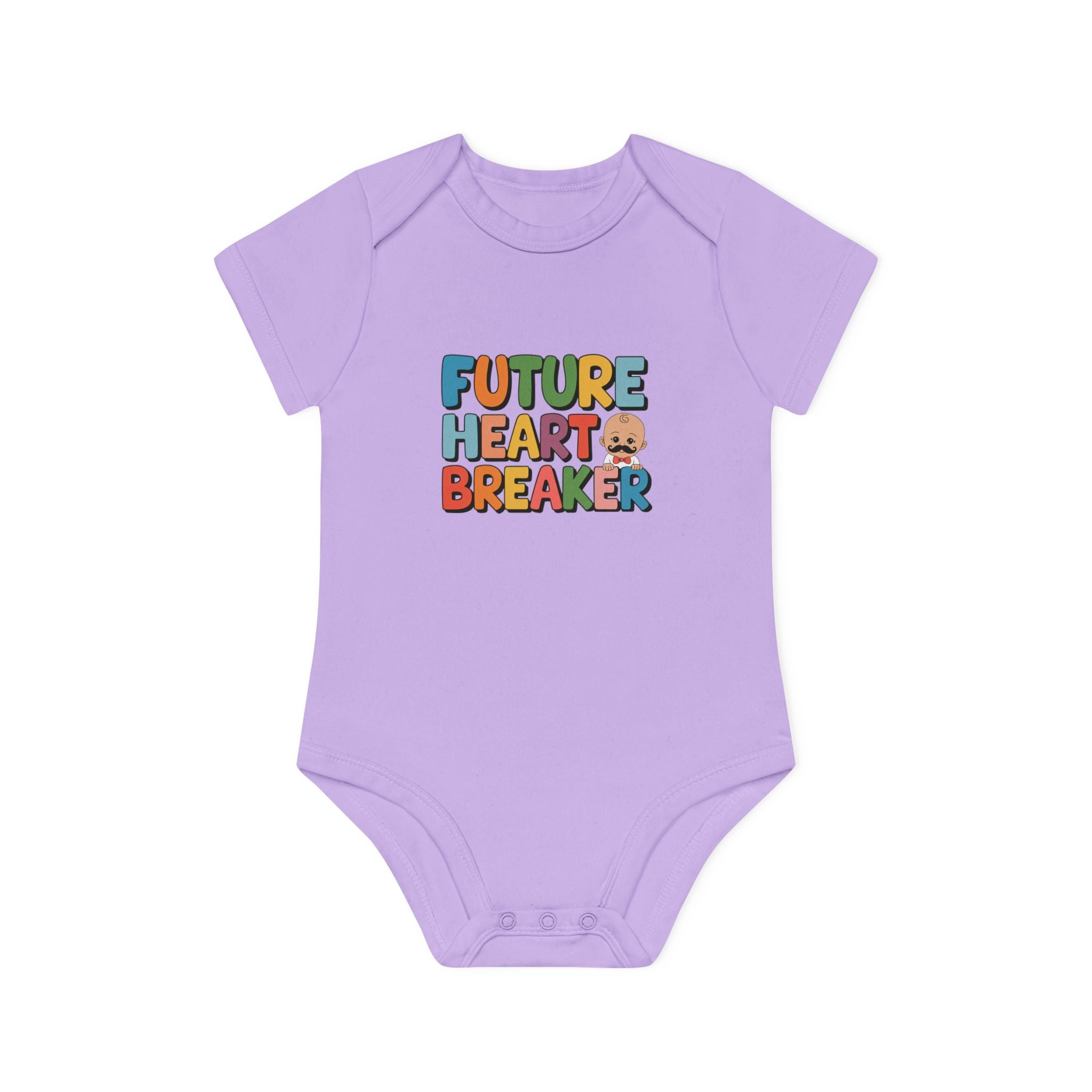 "Future heartbreaker" Baby Organic Short Sleeve Bodysuit
