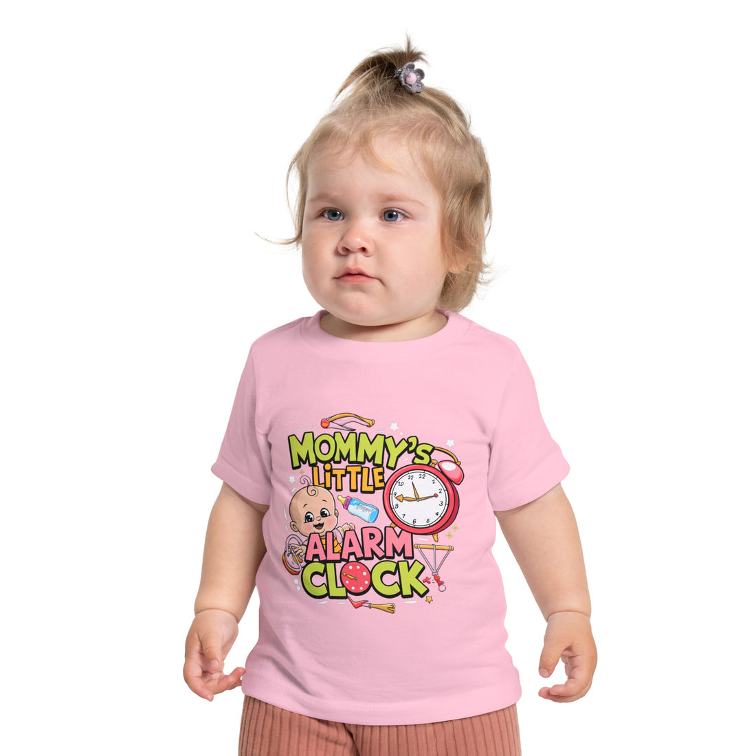 "Mommy's little alarm clock" Baby Short Sleeve T-Shirt