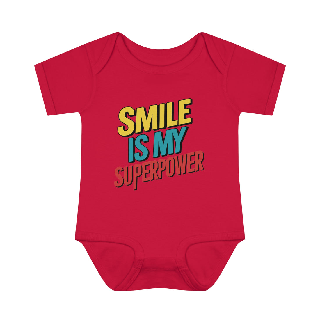 "Smile is my superpower" Infant Baby Rib Bodysuit