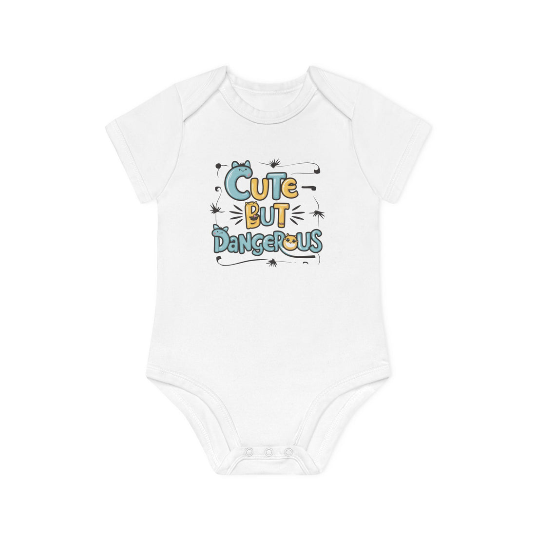 "Cute but dangerous" Baby Organic Short Sleeve Bodysuit