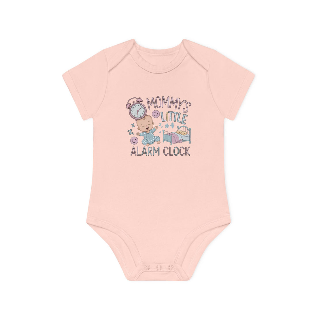 "Mommy's little alarm clock" Baby Organic Short Sleeve Bodysuit