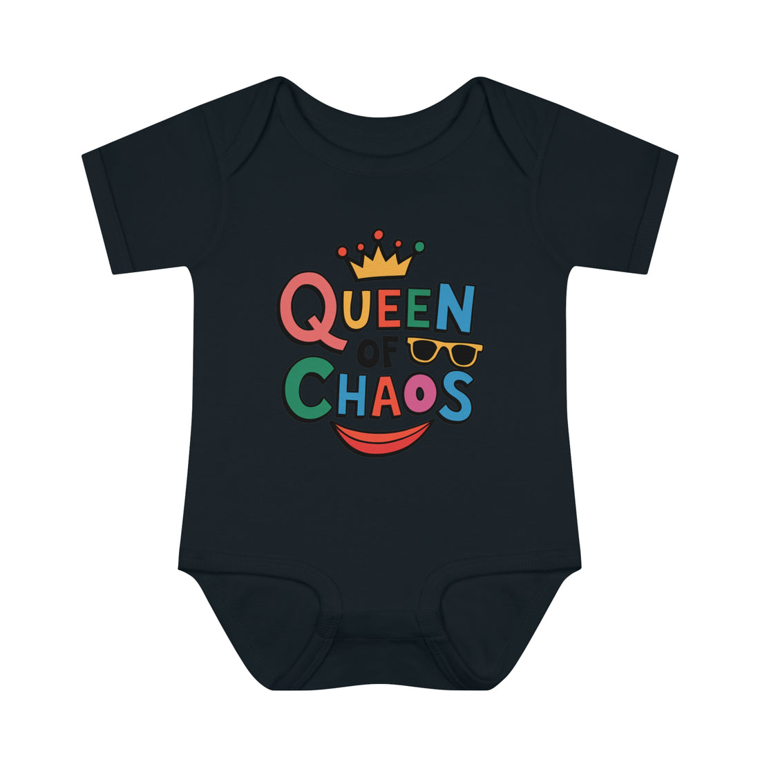 "Queen of chaos" Infant Baby Rib Bodysuit