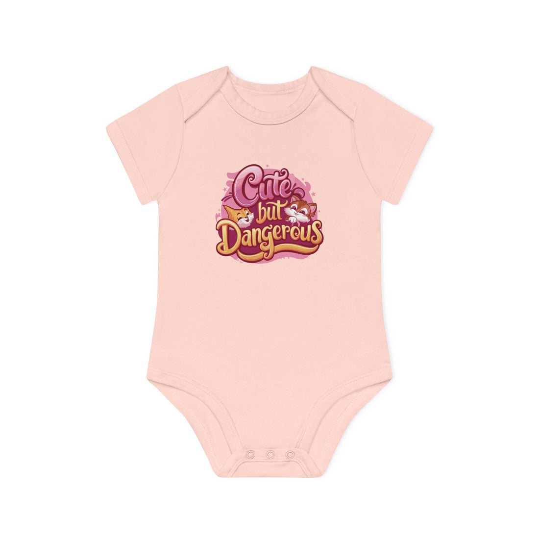 "Cute but dangerous" Baby Organic Short Sleeve Bodysuit