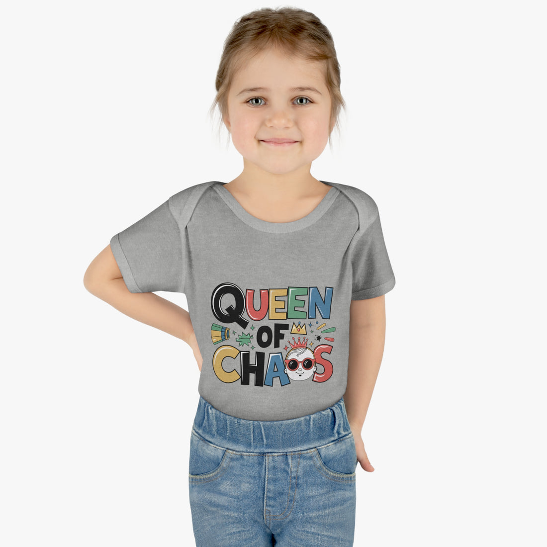 "Queen of chaos" Infant Baby Rib Bodysuit