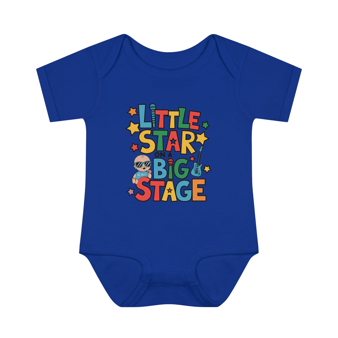 "Little star on a big stage" Infant Baby Rib Bodysuit