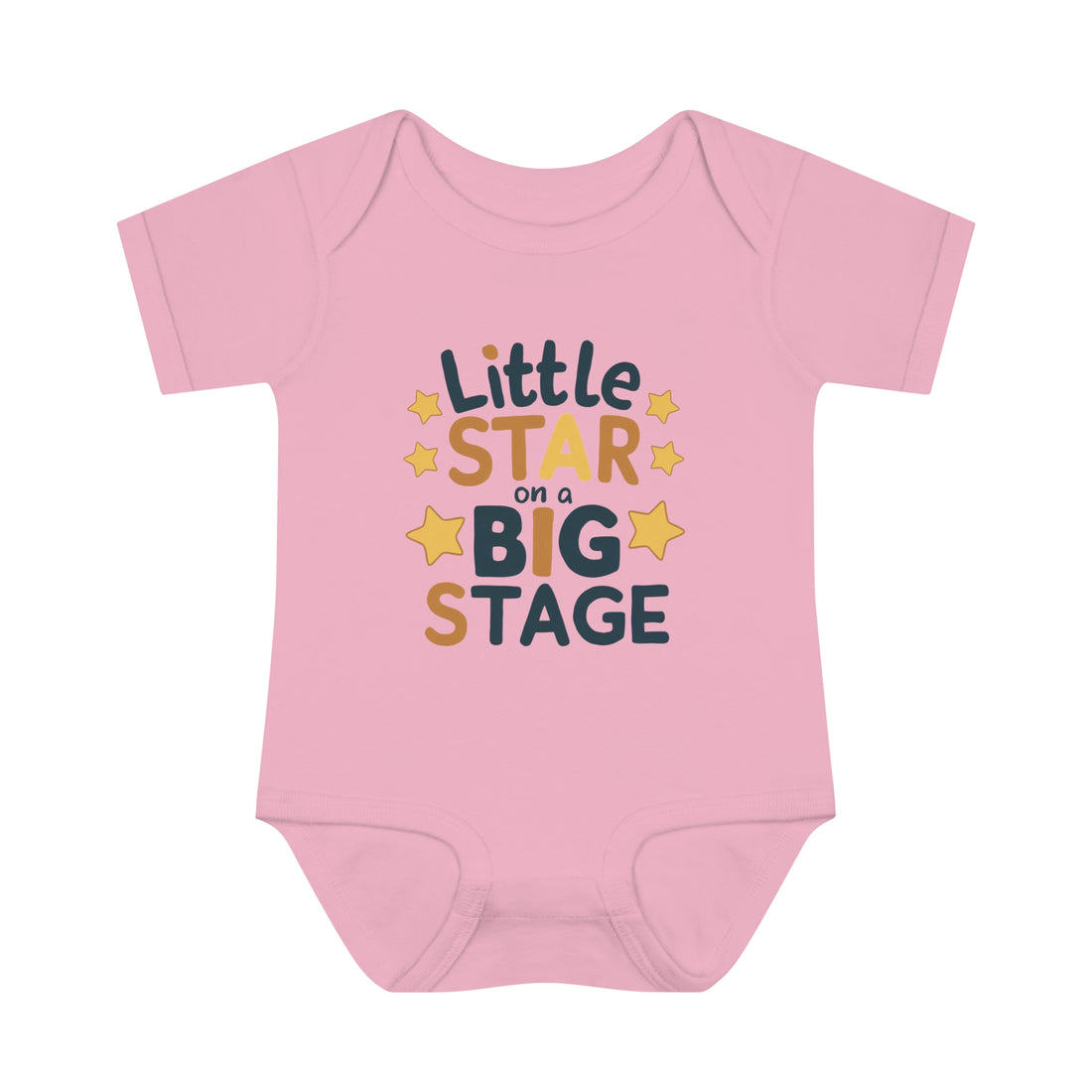 "Little star on a big stage" Infant Baby Rib Bodysuit