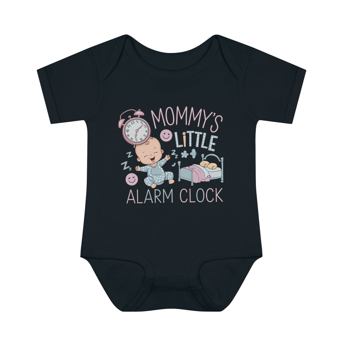 "Mommy's little alarm clock" Infant Baby Rib Bodysuit