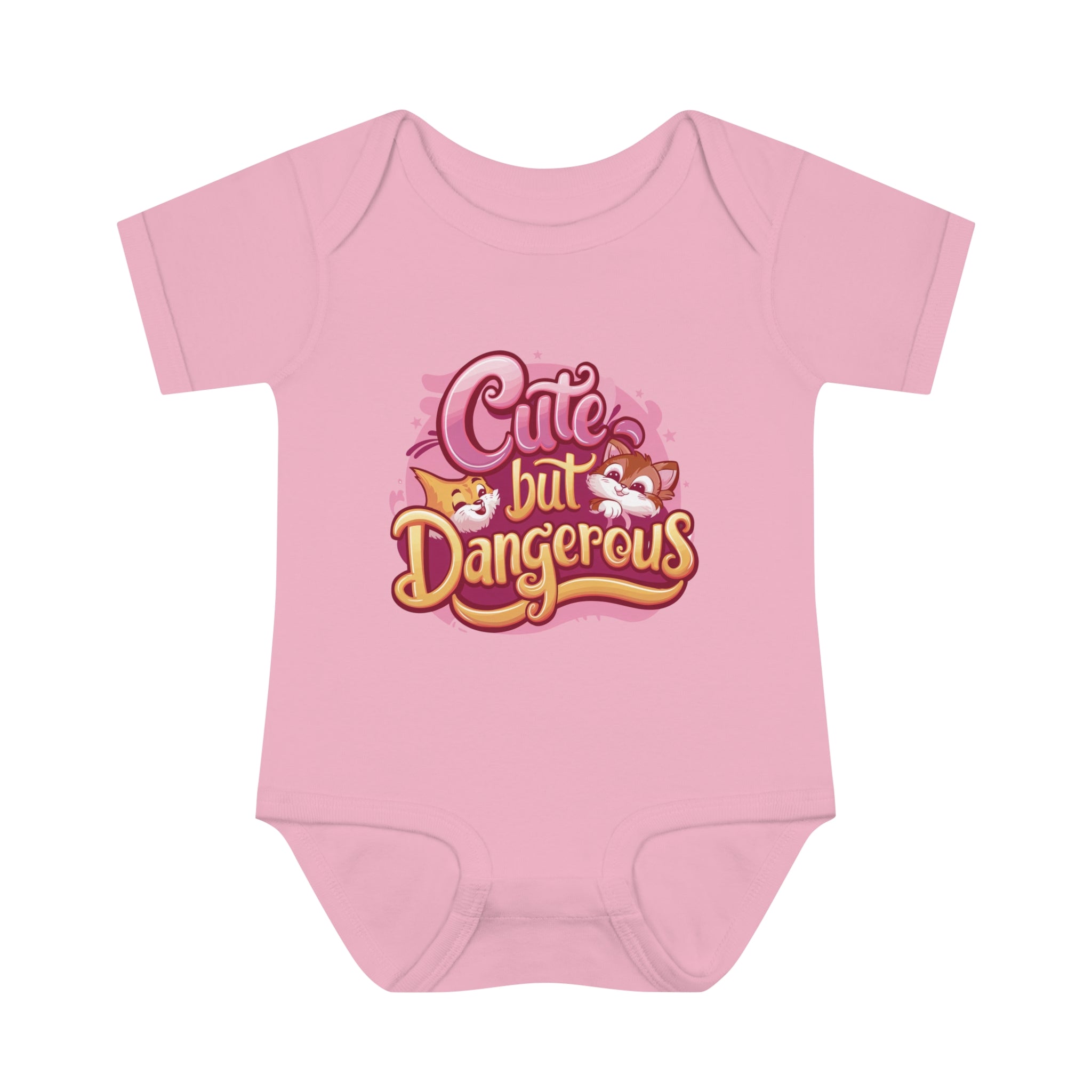 "Cute but dangerous" Infant Baby Rib Bodysuit