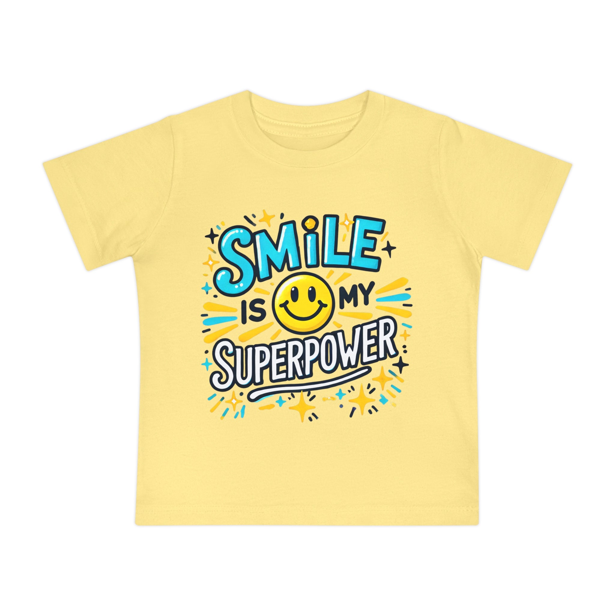 "Smile is my superpower" Baby Short Sleeve T-Shirt