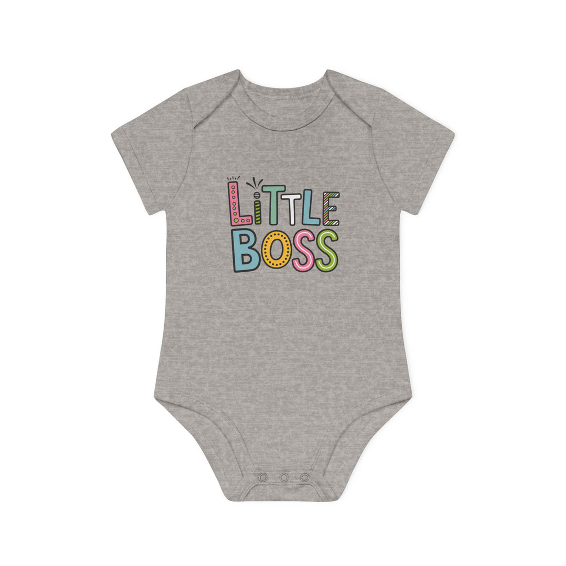 "Little boss" Baby Organic Short Sleeve Bodysuit