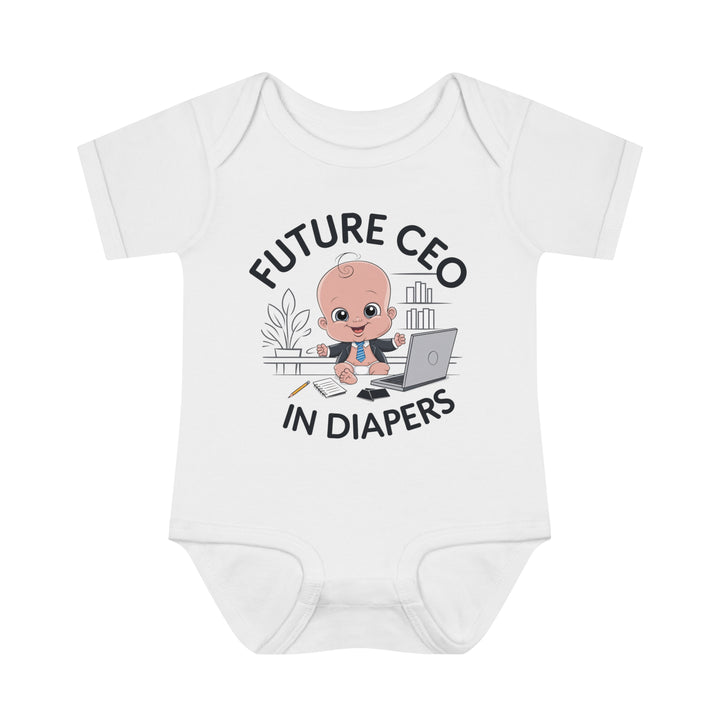 "Future CEO in diapers" Infant Baby Rib Bodysuit