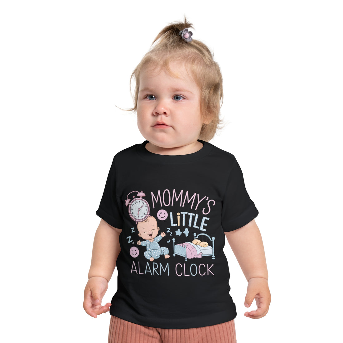 "Mommy's little alarm clock" Baby Short Sleeve T-Shirt