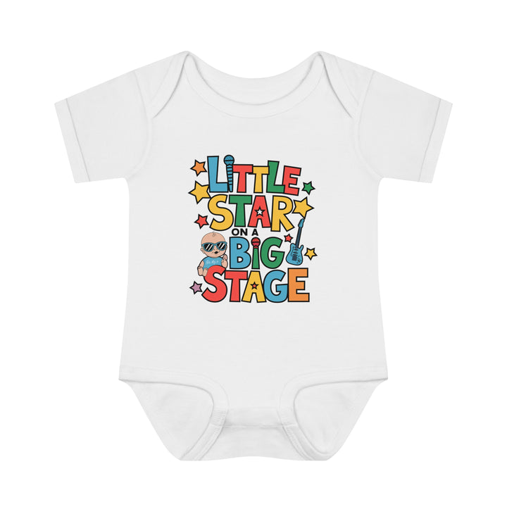 "Little star on a big stage" Infant Baby Rib Bodysuit