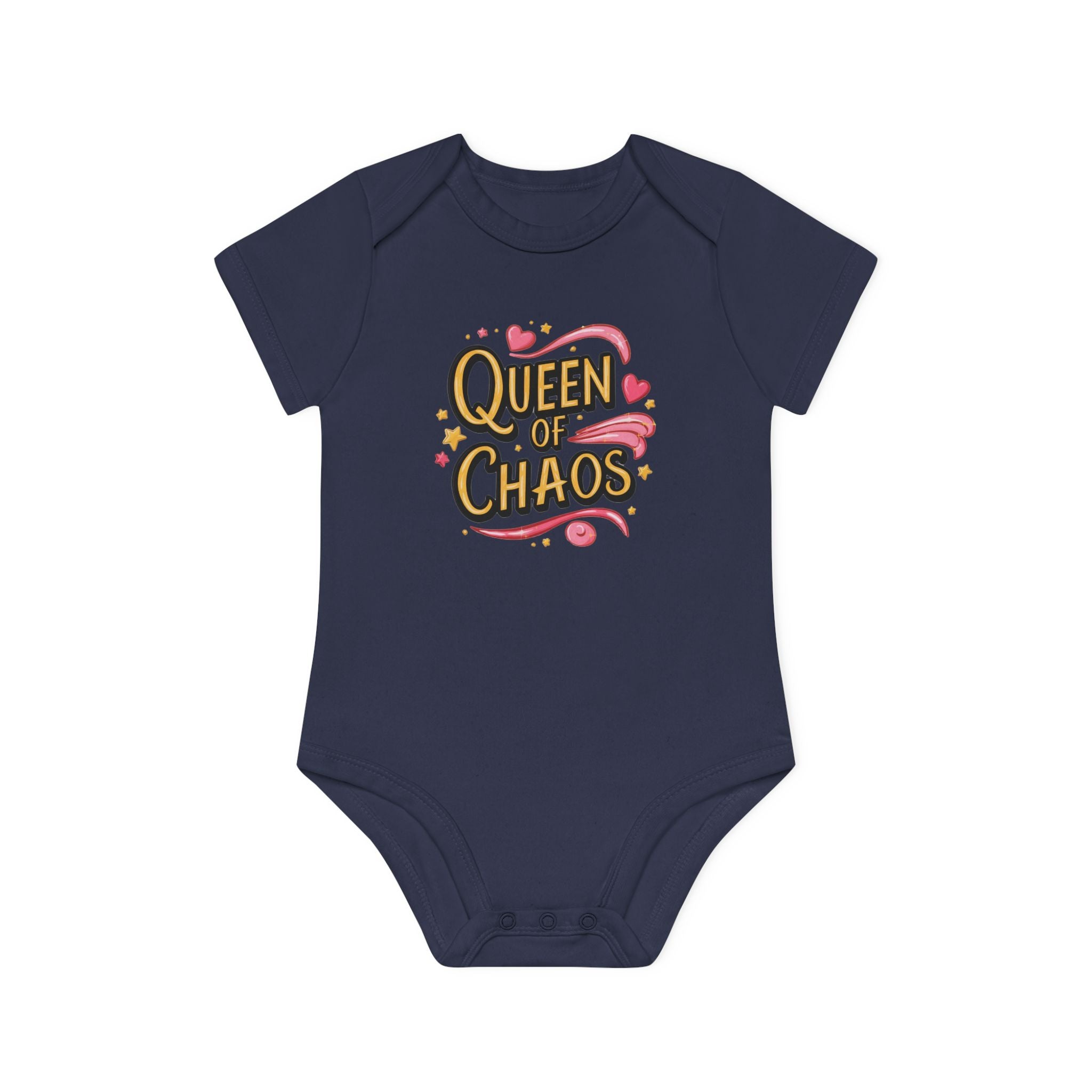 "Queen of chaos" Baby Organic Short Sleeve Bodysuit