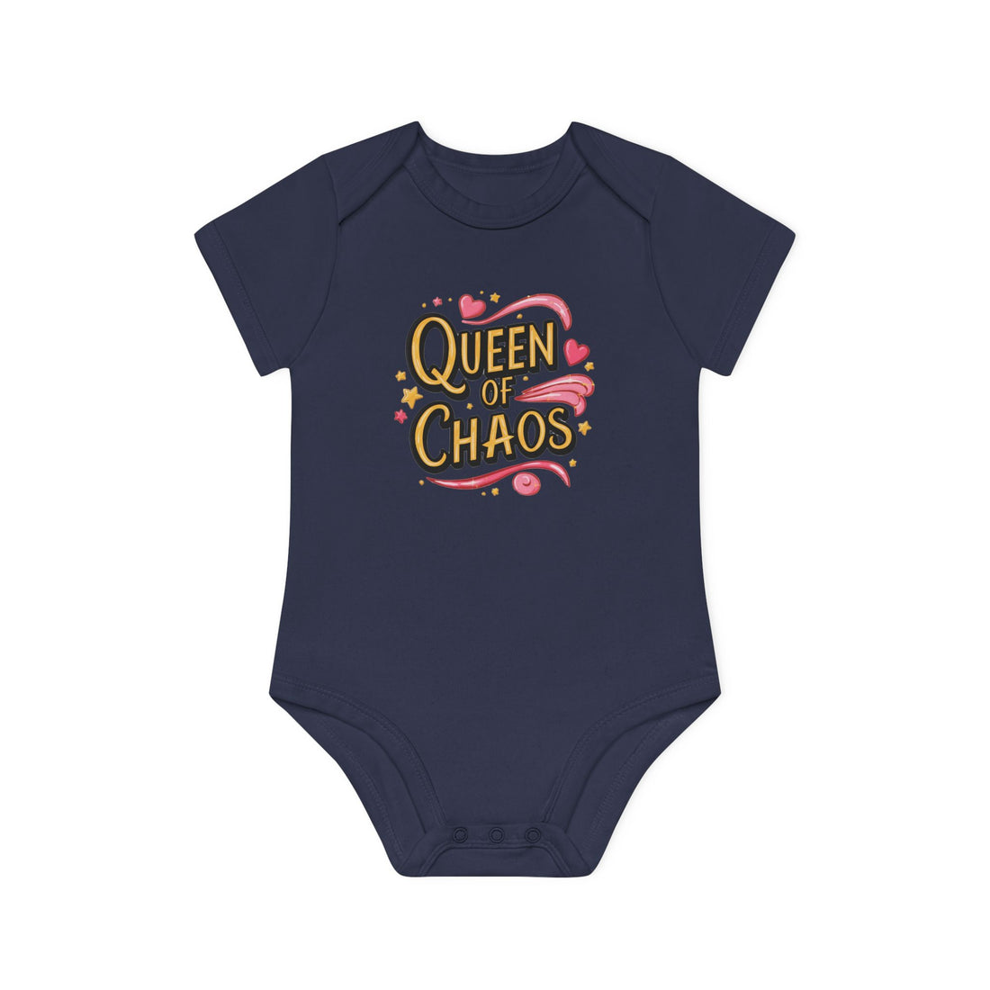 "Queen of chaos" Baby Organic Short Sleeve Bodysuit