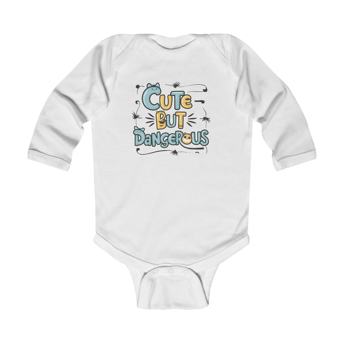 "Cute but dangerous" Infant Long Sleeve Bodysuit