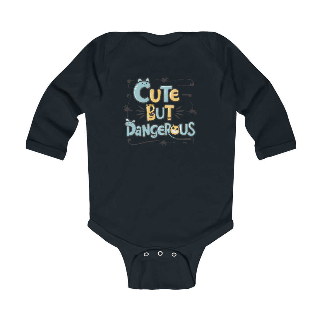 "Cute but dangerous" Infant Long Sleeve Bodysuit