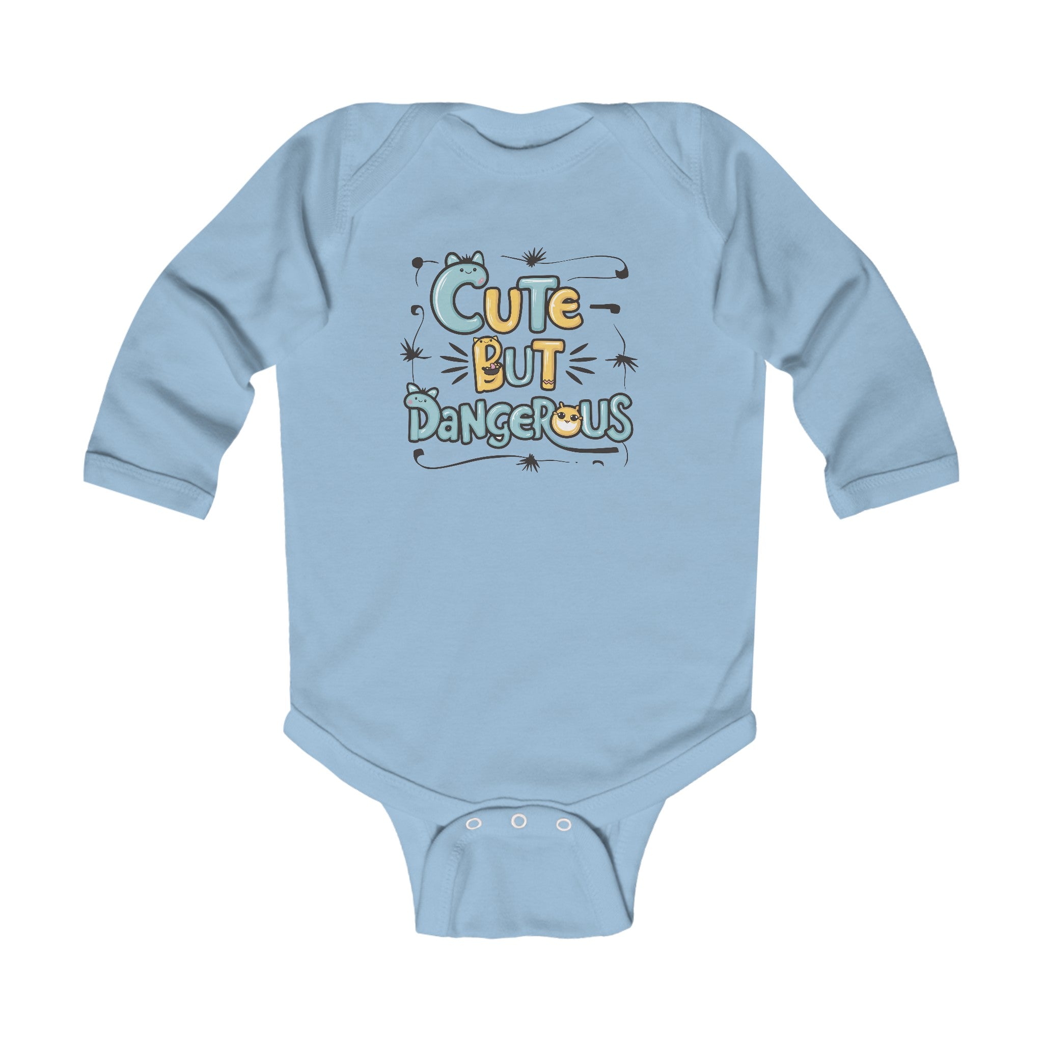 "Cute but dangerous" Infant Long Sleeve Bodysuit