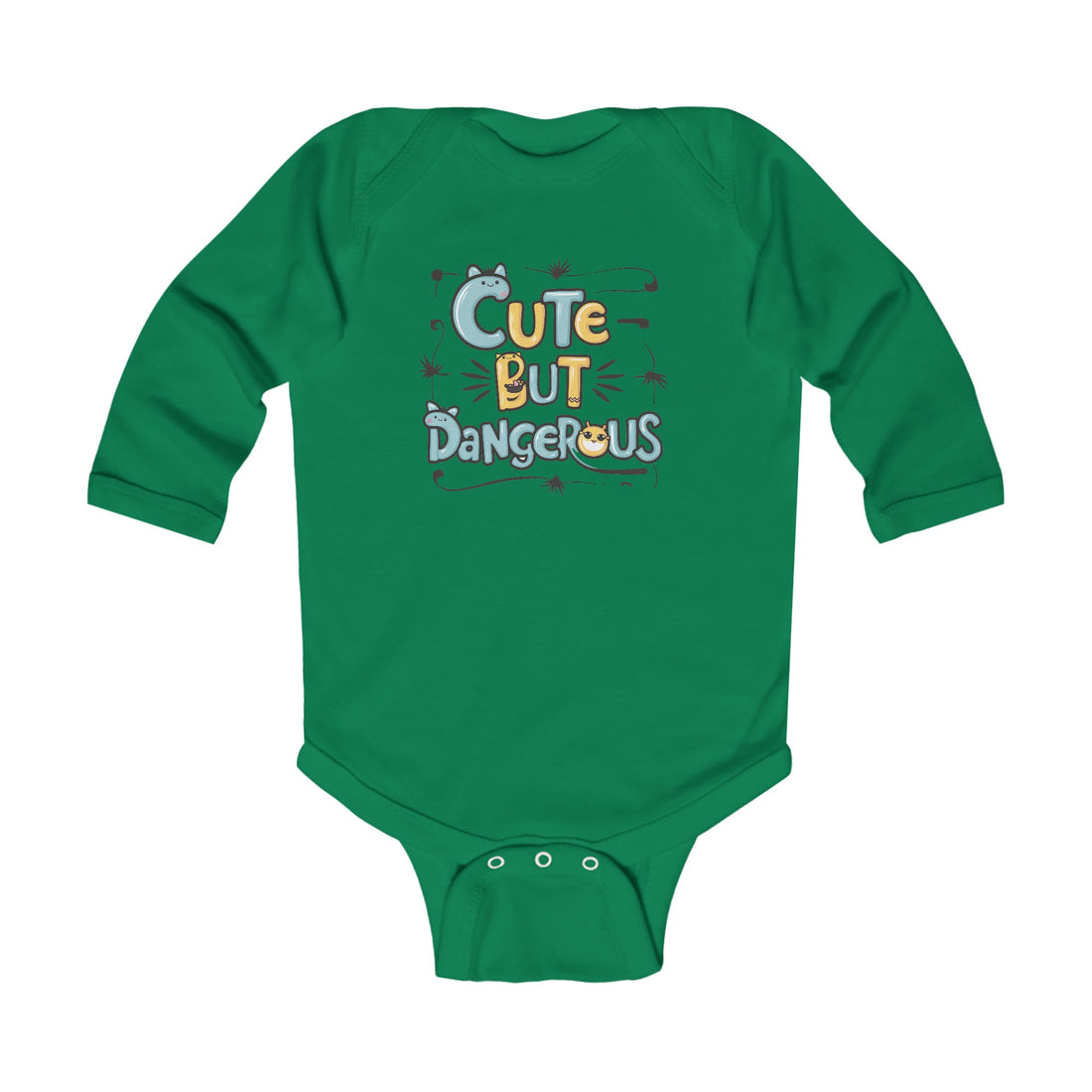 "Cute but dangerous" Infant Long Sleeve Bodysuit