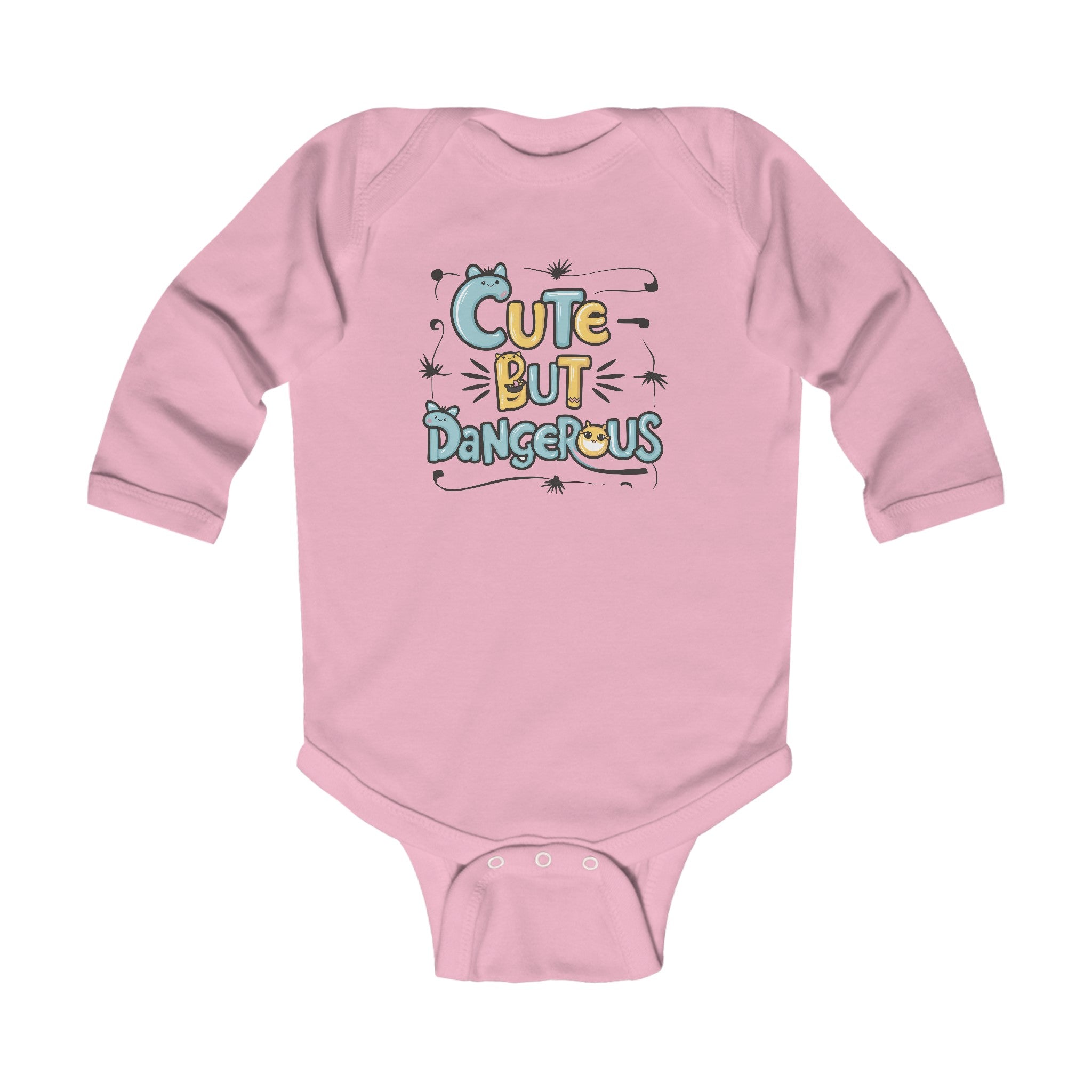 "Cute but dangerous" Infant Long Sleeve Bodysuit