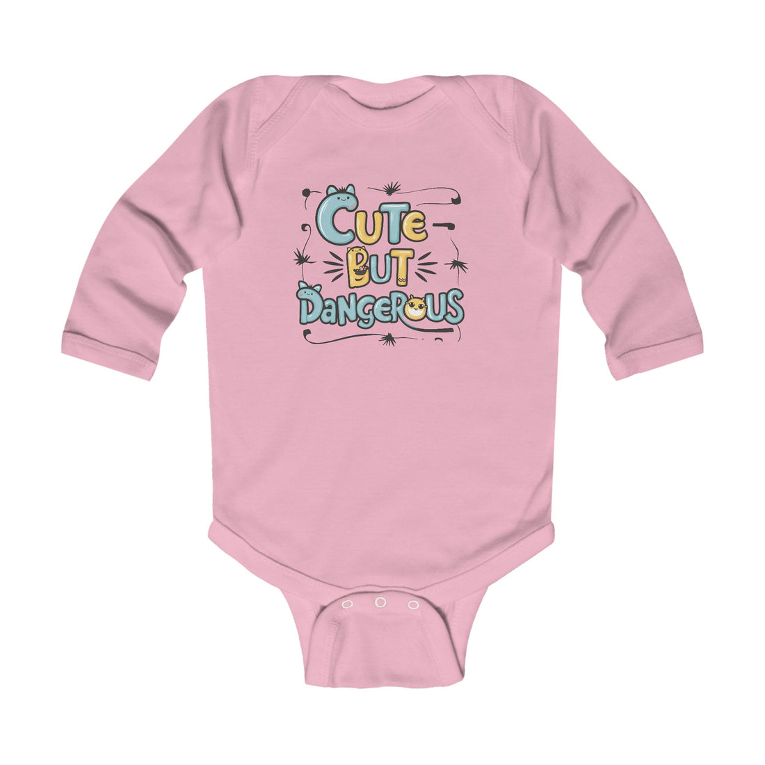 "Cute but dangerous" Infant Long Sleeve Bodysuit