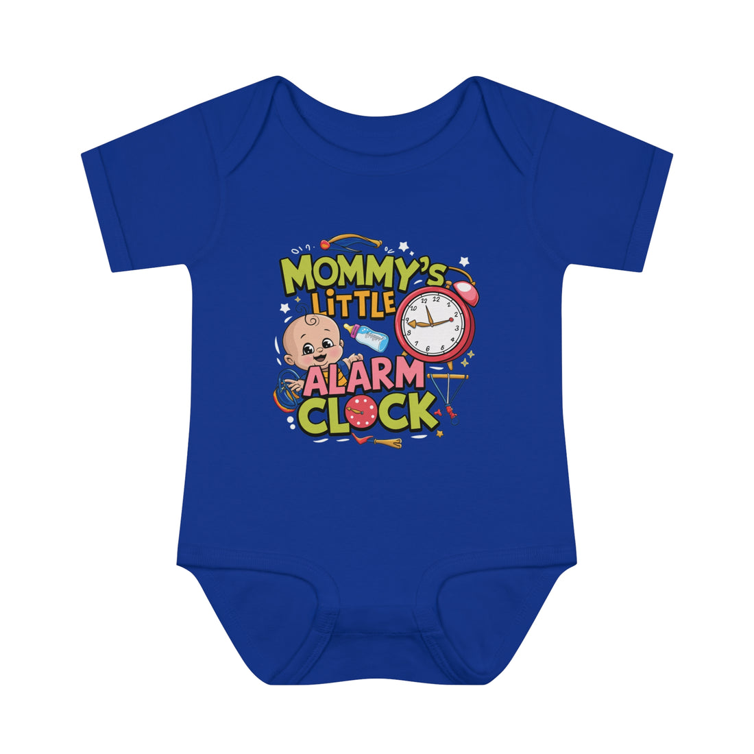 "Mommy's little alarm clock" Infant Baby Rib Bodysuit