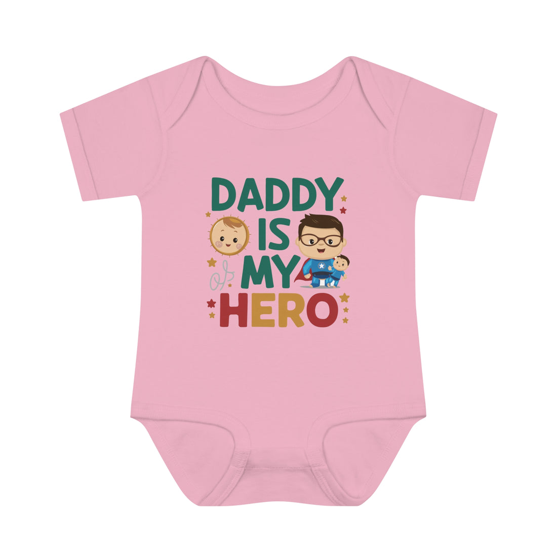 "Daddy is my hero" Infant Baby Rib Bodysuit