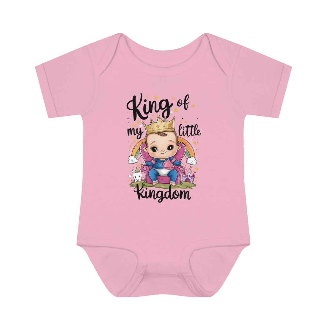 "King of my little kingdom" Infant Baby Rib Bodysuit