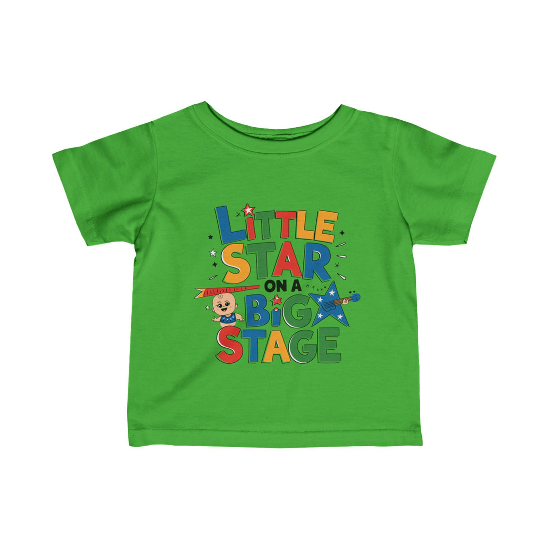 "Little star on a big stage" Infant Fine Jersey Tee