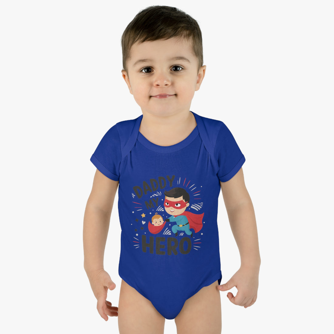 "Daddy is my hero" Infant Baby Rib Bodysuit