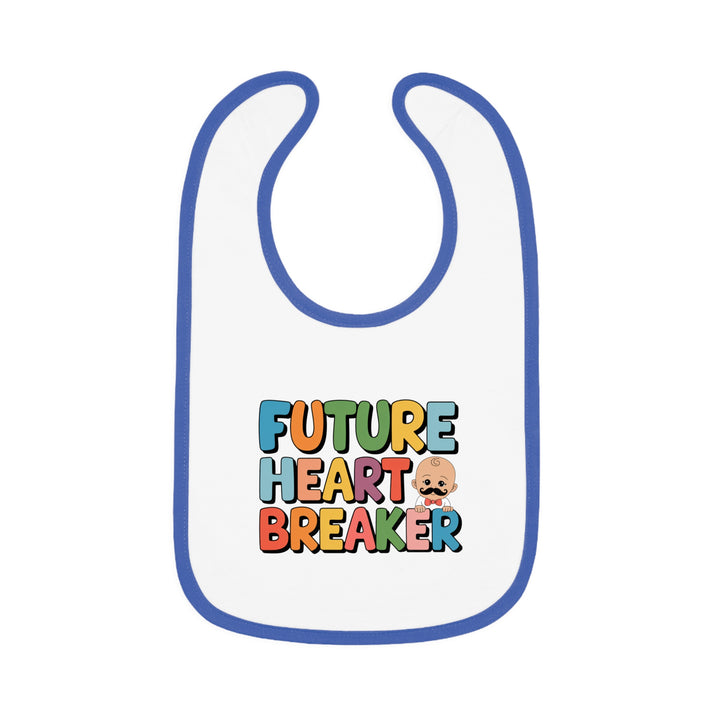 "Future heartbreaker" Baby Contrast Trim Jersey Bib