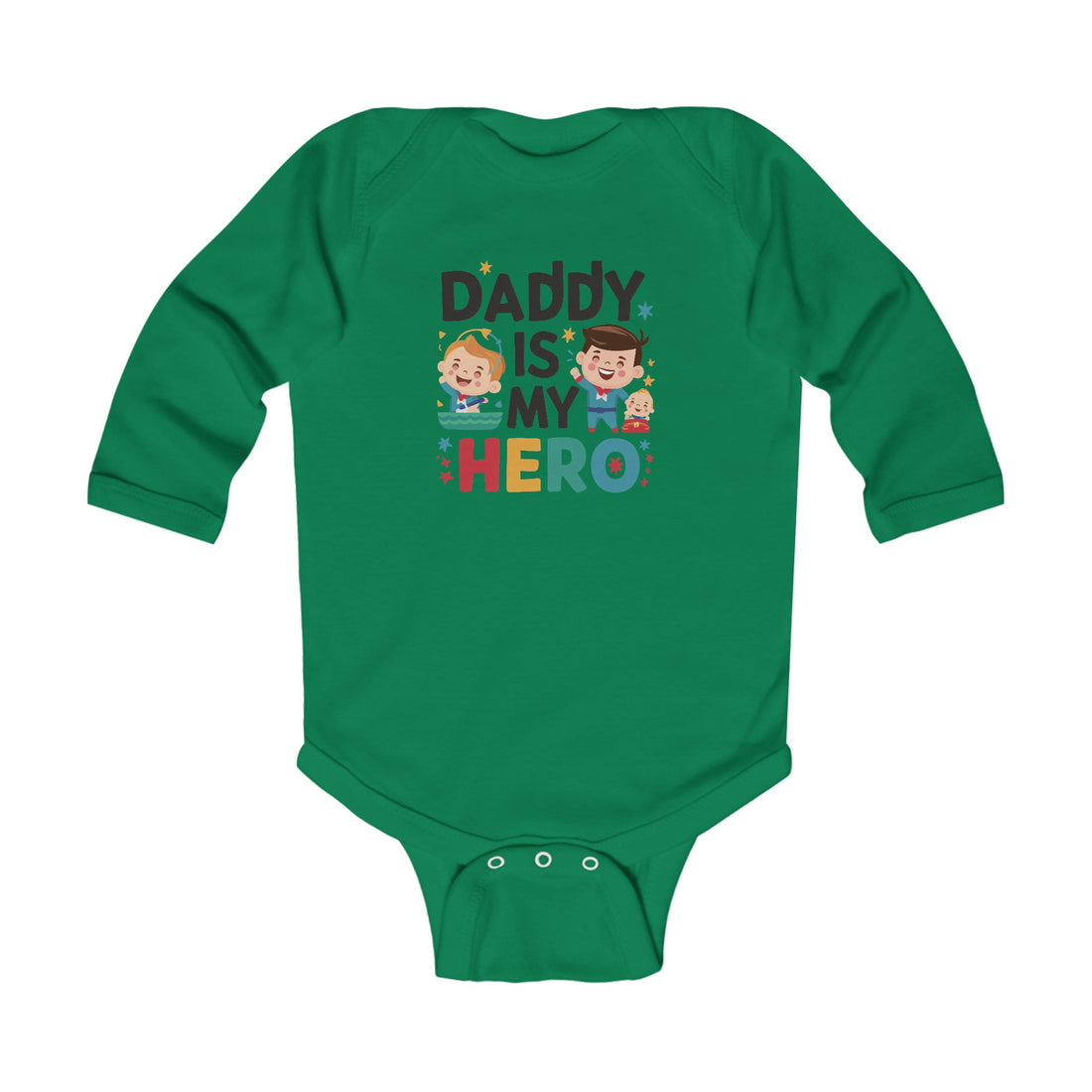 "Daddy is my hero" Infant Long Sleeve Bodysuit