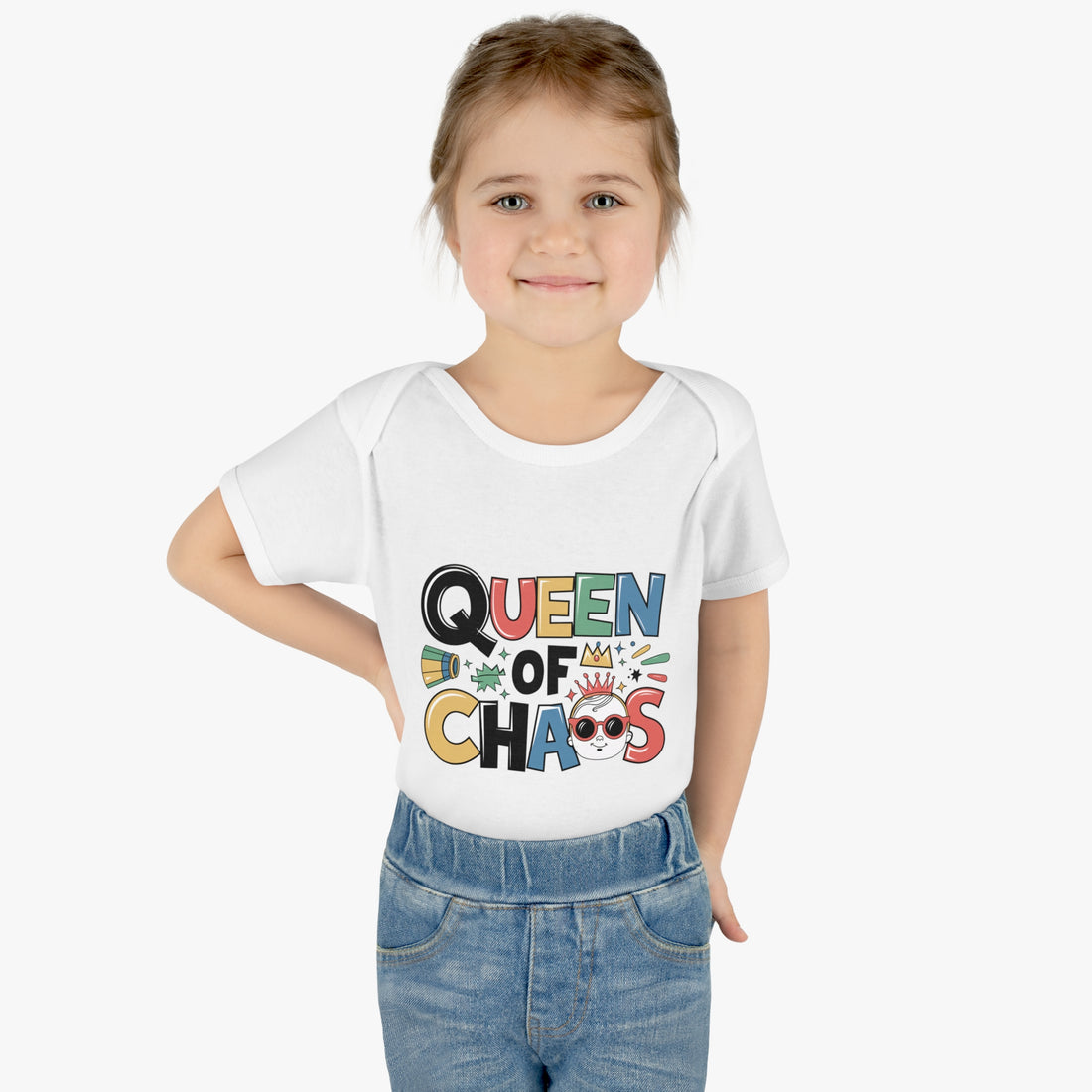 "Queen of chaos" Infant Baby Rib Bodysuit