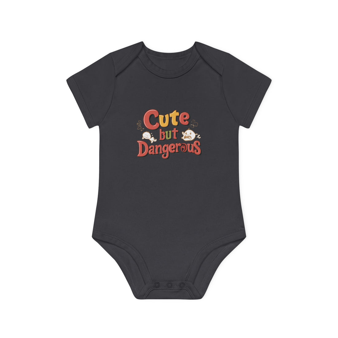 "Cute but dangerous" Baby Organic Short Sleeve Bodysuit