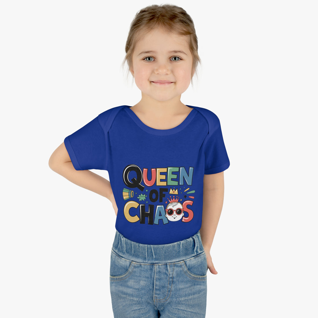 "Queen of chaos" Infant Baby Rib Bodysuit