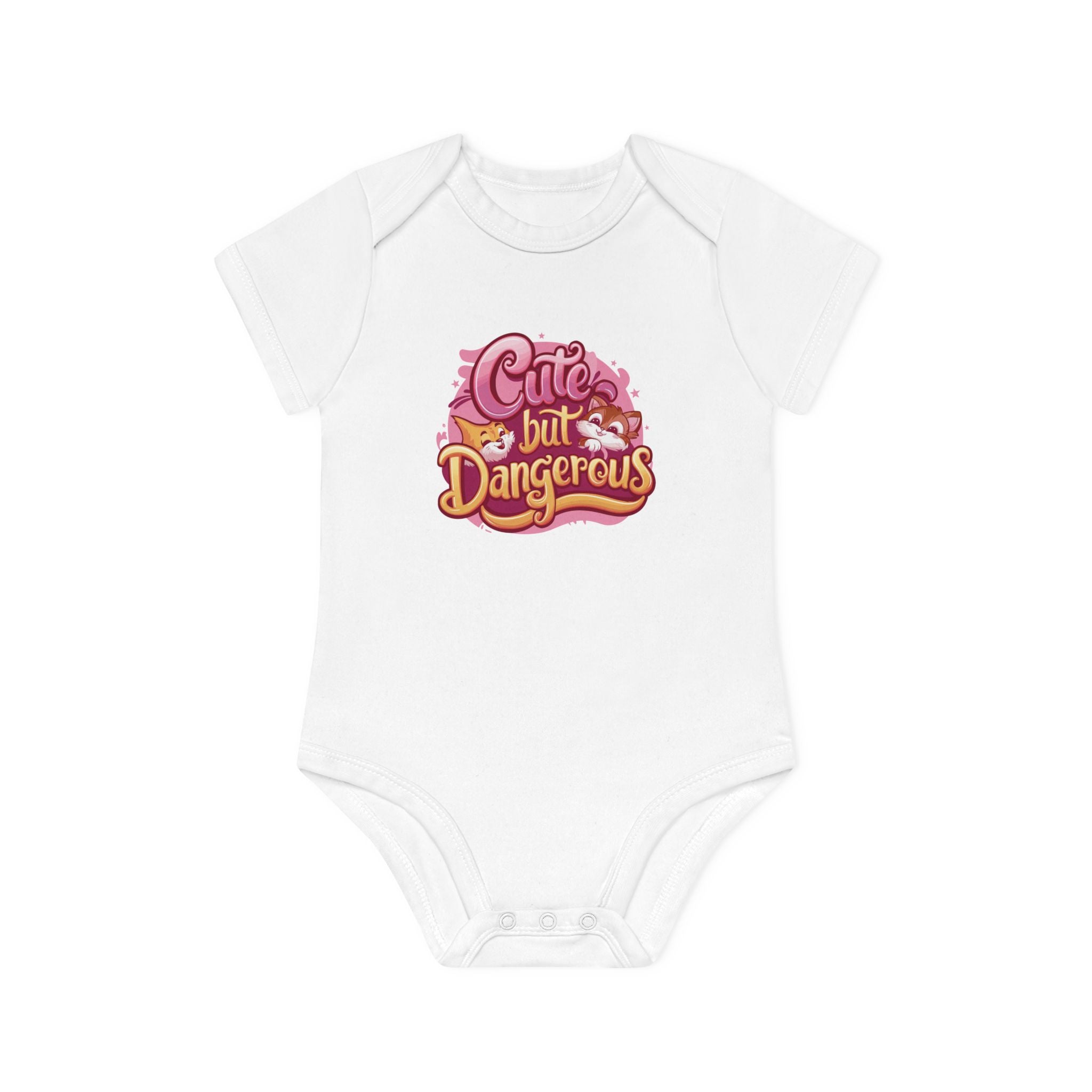 "Cute but dangerous" Baby Organic Short Sleeve Bodysuit