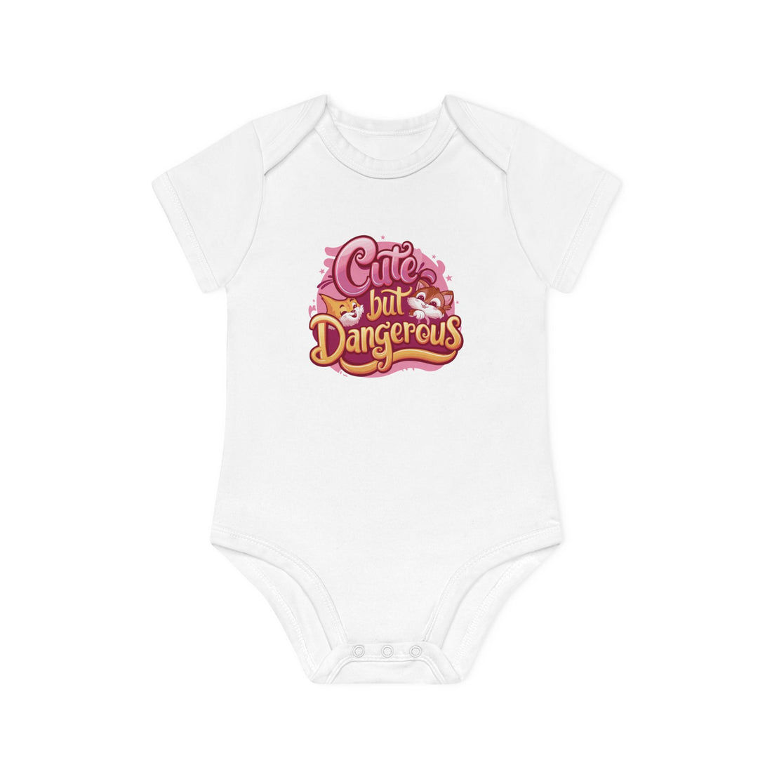 "Cute but dangerous" Baby Organic Short Sleeve Bodysuit