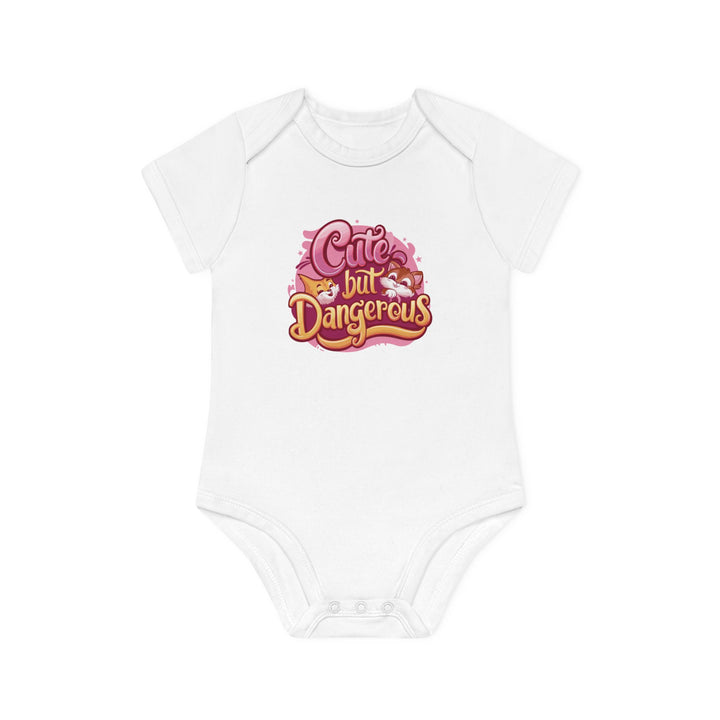 "Cute but dangerous" Baby Organic Short Sleeve Bodysuit