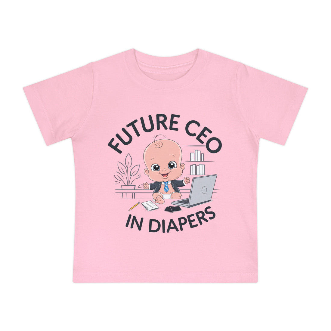 "Future CEO in diapers" Baby Short Sleeve T-Shirt