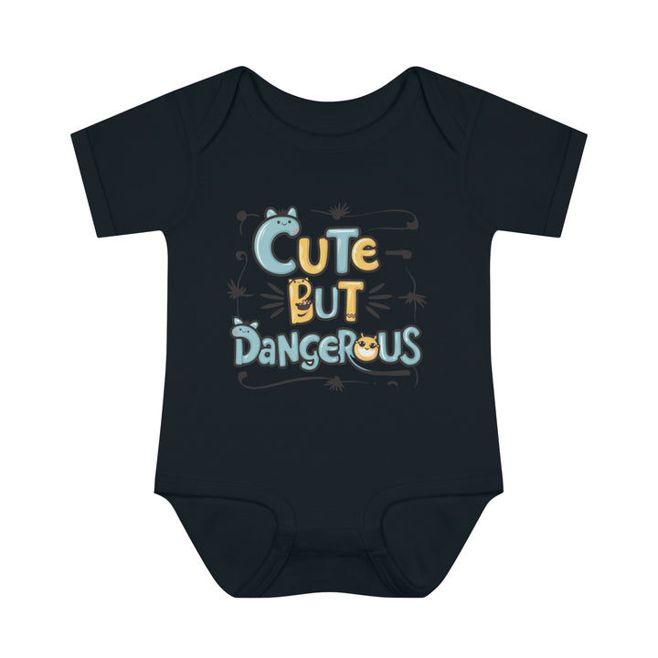 "Cute but dangerous" Infant Baby Rib Bodysuit