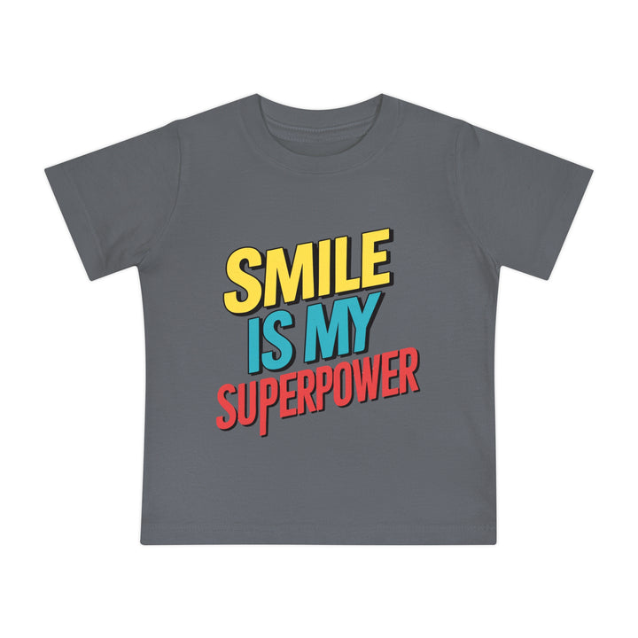 "Smile is my superpower" Baby Short Sleeve T-Shirt