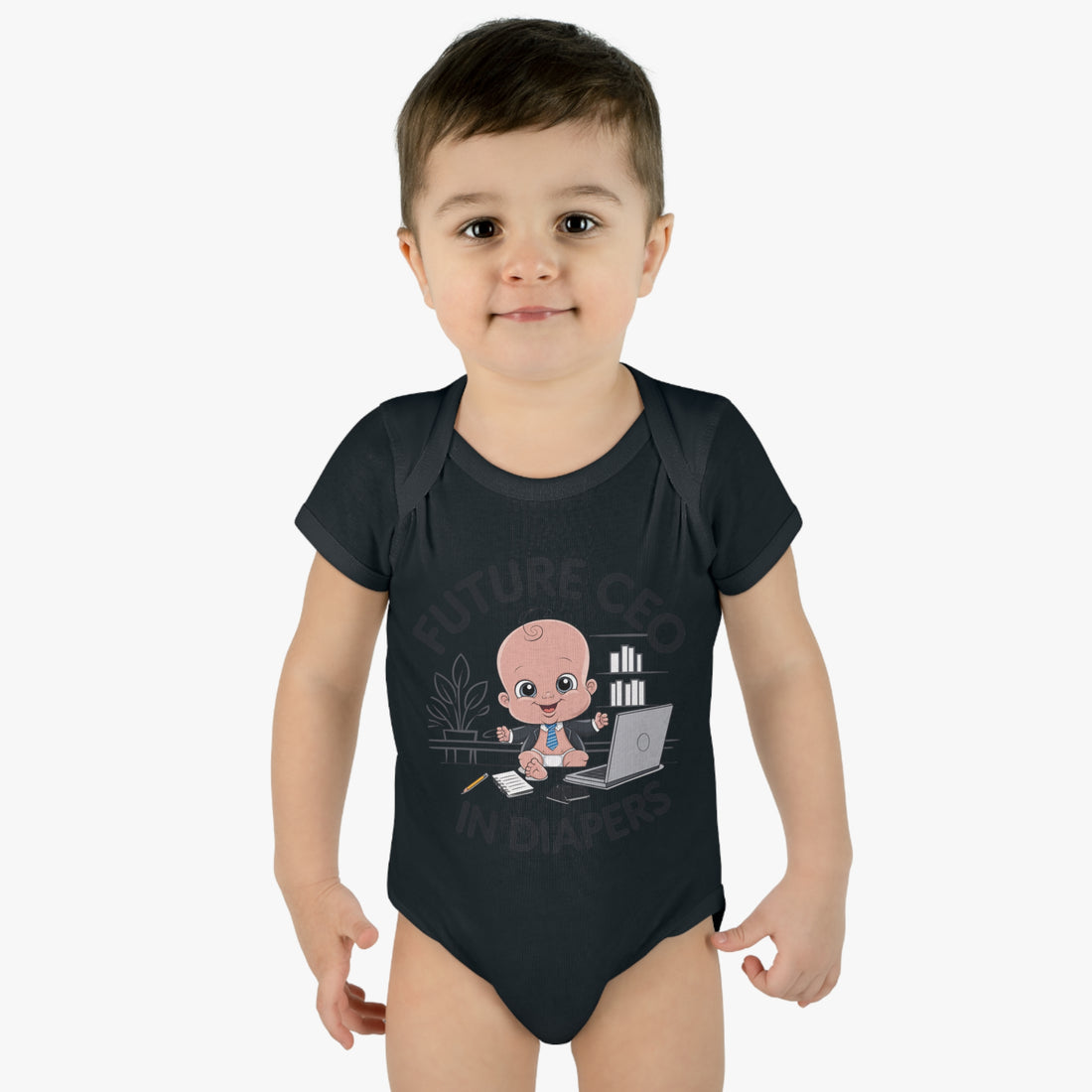 "Future CEO in diapers" Infant Baby Rib Bodysuit