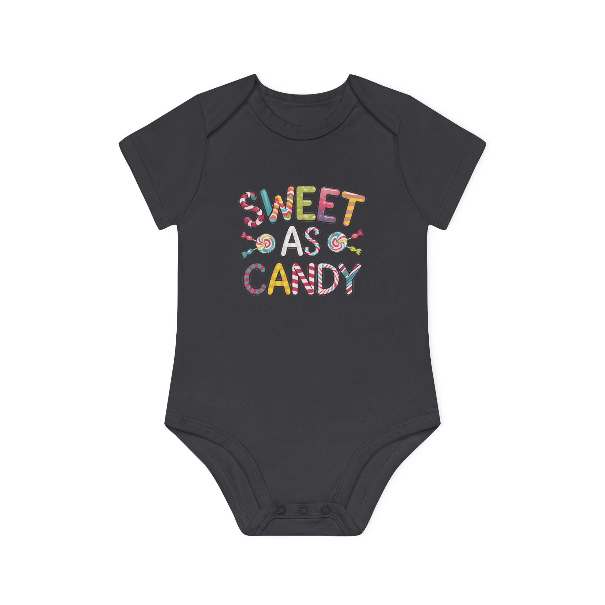 "Sweet as candy" Baby Organic Short Sleeve Bodysuit