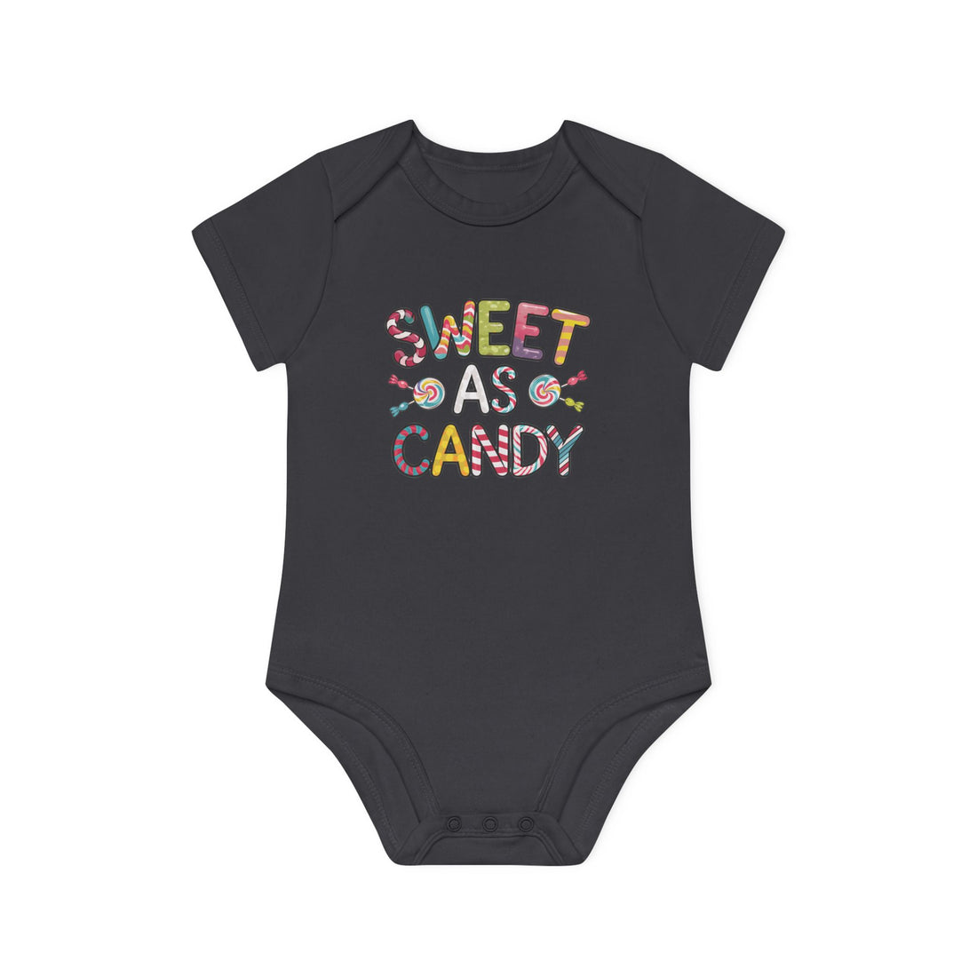 "Sweet as candy" Baby Organic Short Sleeve Bodysuit