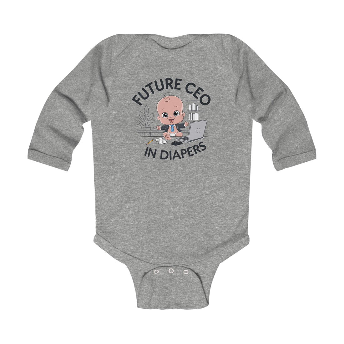 "Future CEO in diapers" Infant Long Sleeve Bodysuit