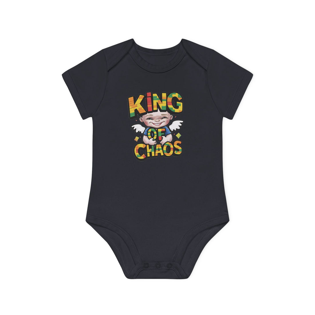 "King of chaos" Baby Organic Short Sleeve Bodysuit